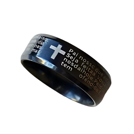 Men's Lord's Prayer Ring – Christian Faith Band