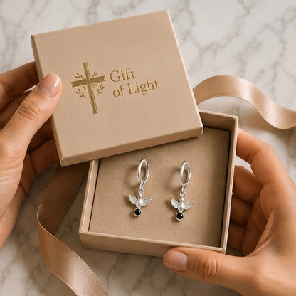 Holy Spirit Dove Earrings in Silver 