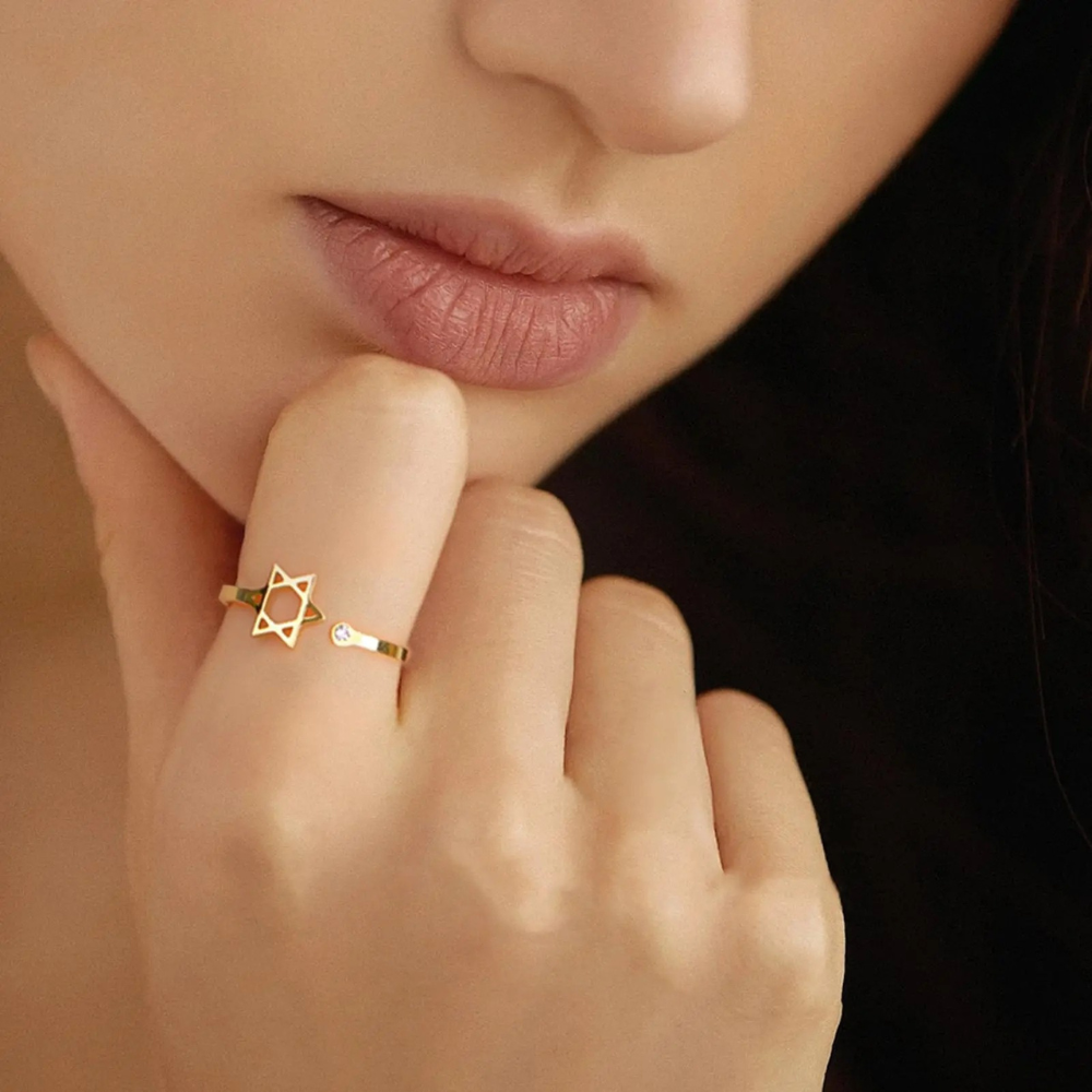 Star of David Ring for Women 