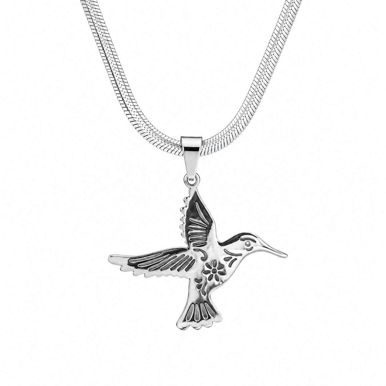 Holy Spirit Dove Necklace for Women – Laminated Silver