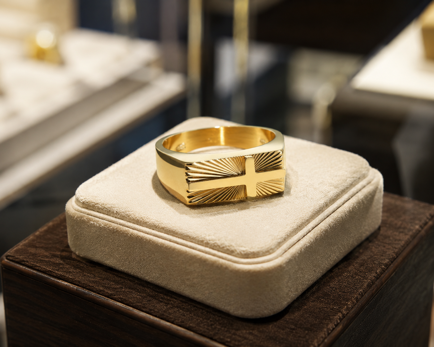 Minimalist Cross Ring