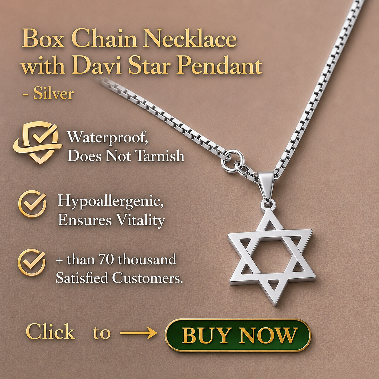 Star of David Necklace in Silver