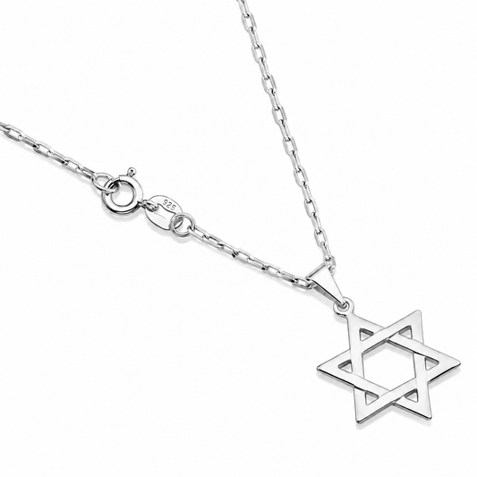 Star of David Necklace – in Silver Unisex