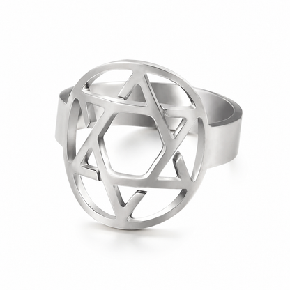 Star of David Ring – Adjustable Unisex