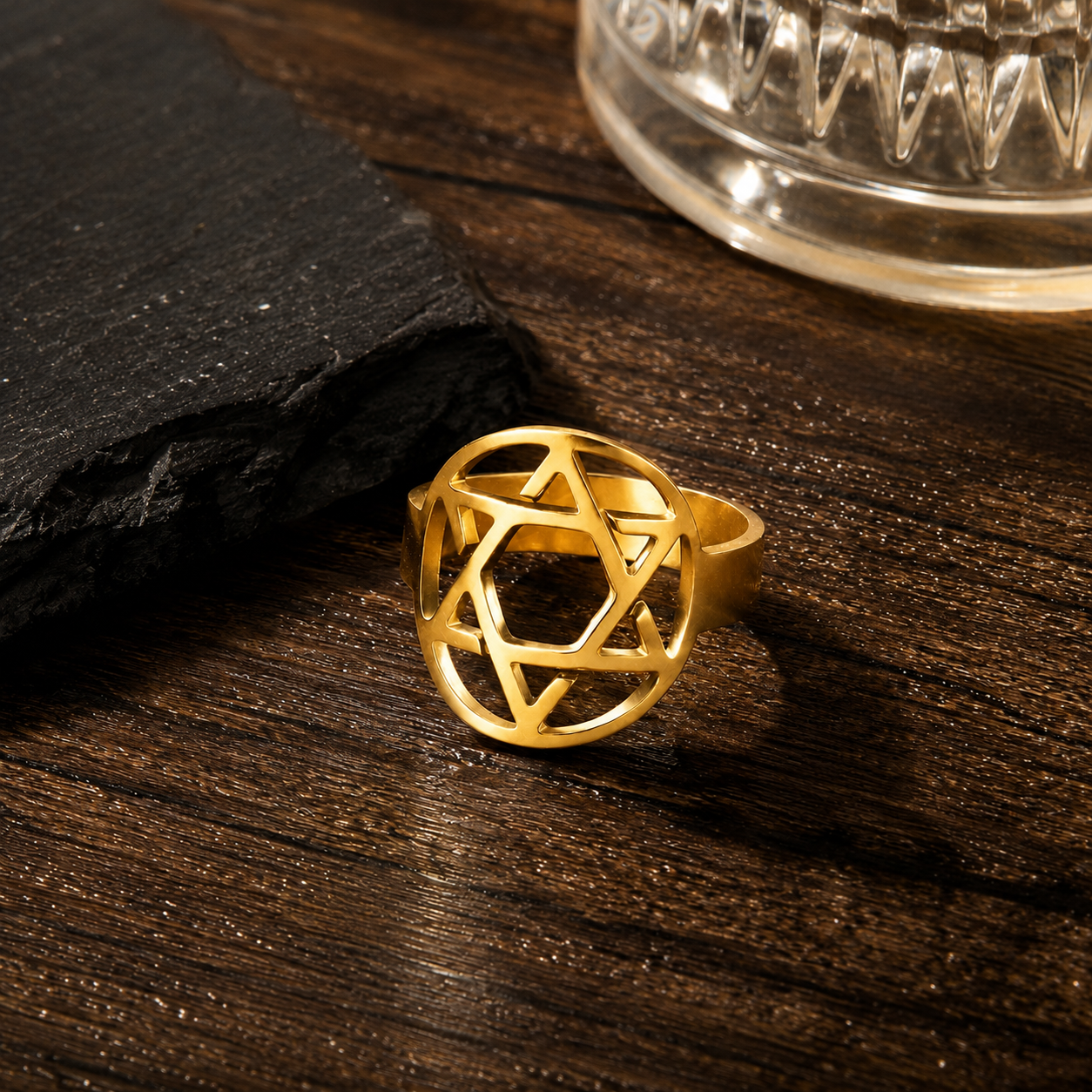Star of David Ring Unisex in Gold