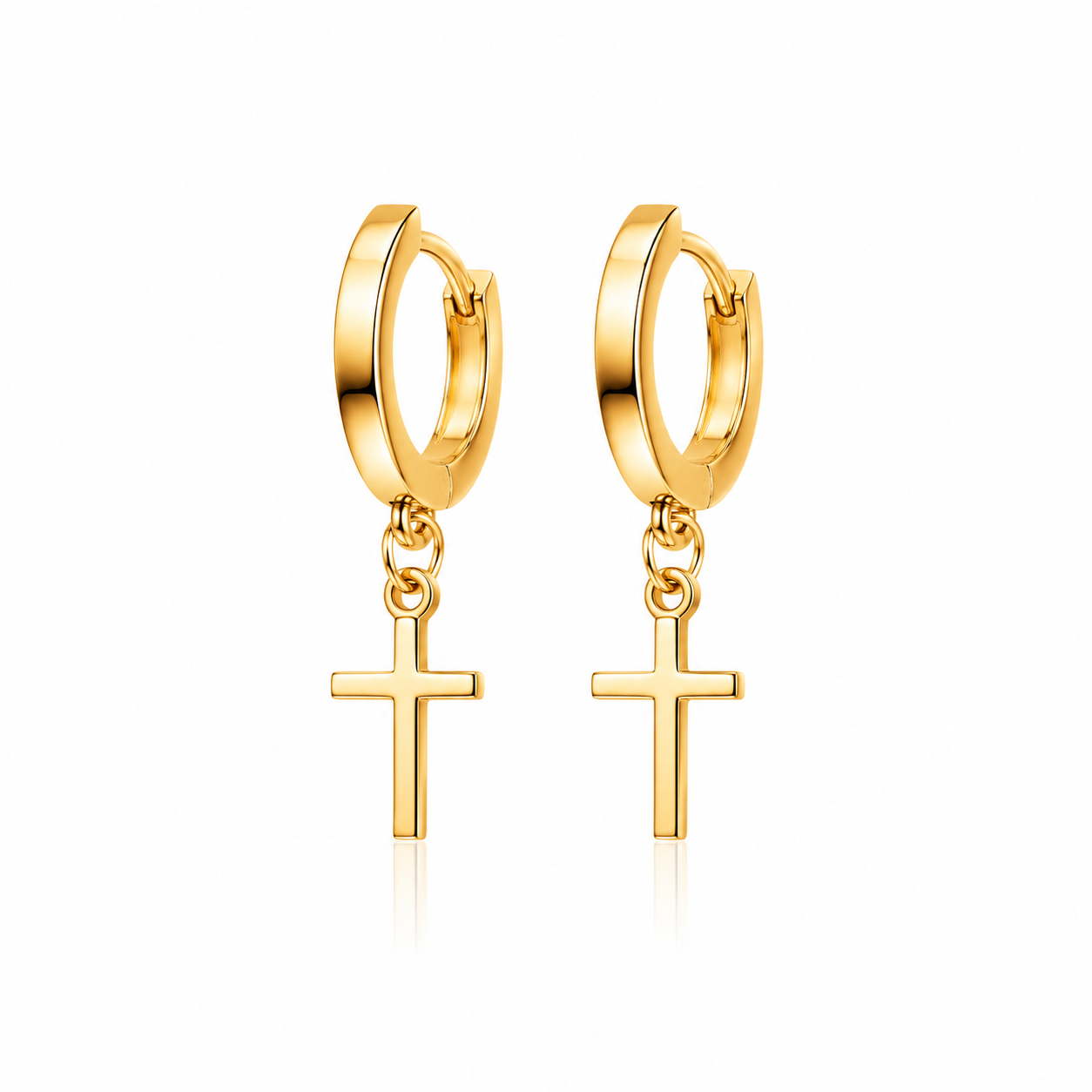 Cross Hoop Earrings – Christian Earrings for Women