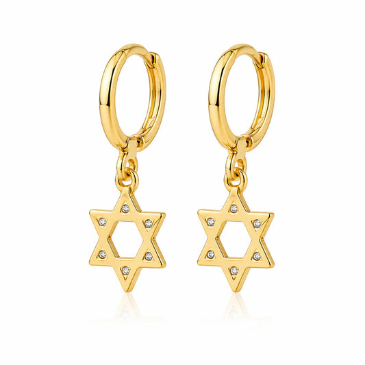 Star of David Earrings – in Gold for Woman