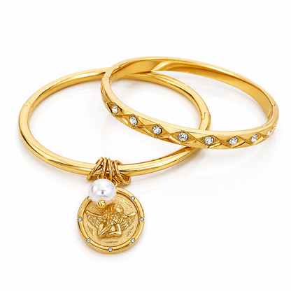 Seraphim Angel Bracelet Gold - Christian Bracelet for Women
