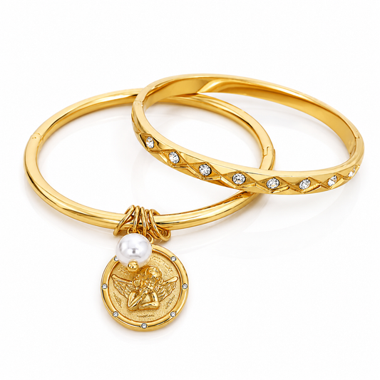 Seraphim Angel Bracelet Gold - Christian Bracelet for Women