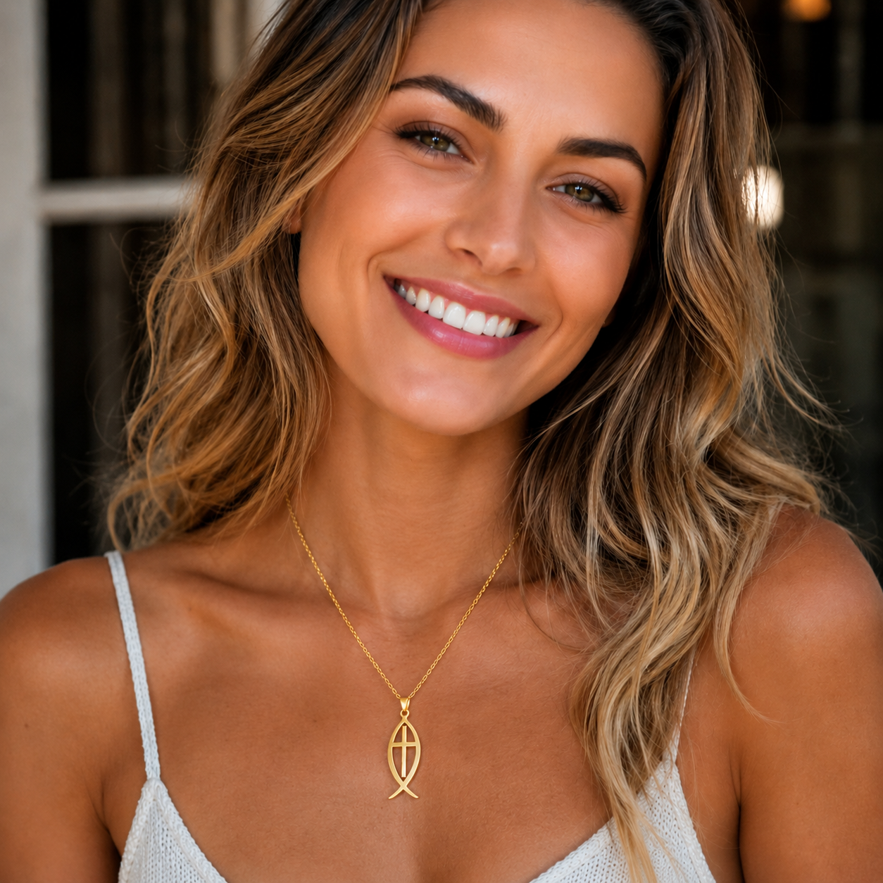 Ichthys Christian Necklace for Women 