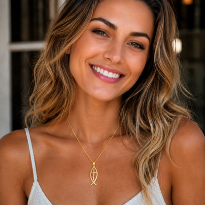 Ichthys Christian Necklace for Women 