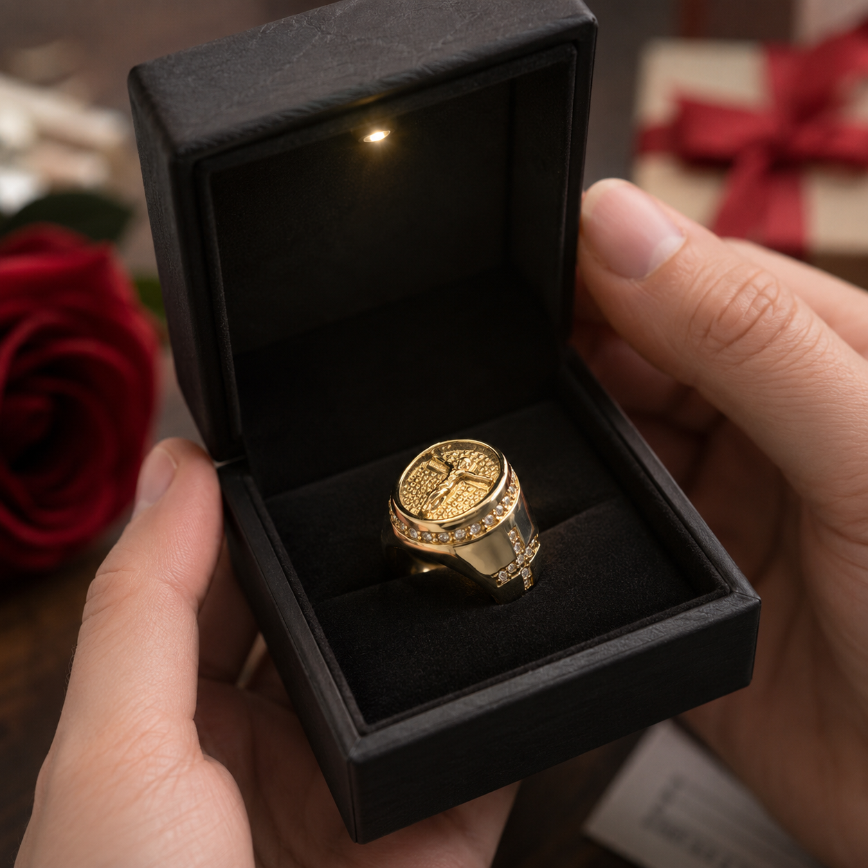 christian cross ring