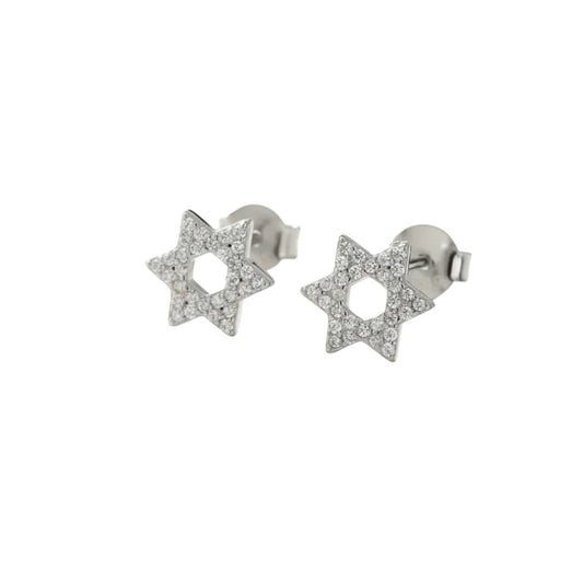 Women's Star of David Earrings – in Silver 
