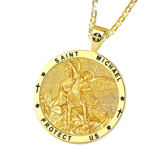Michael Archangel Necklace – in Gold