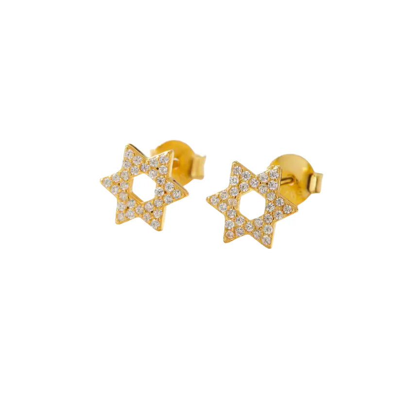 Women's Star of David Earrings – in Gold