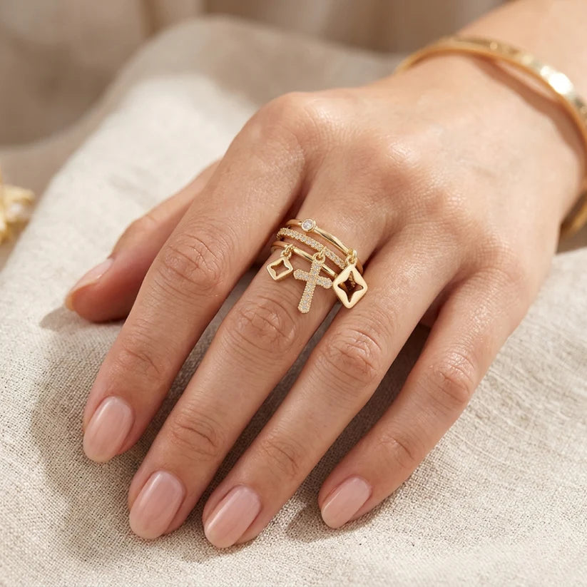 Women's Cross Ring – in Gold
