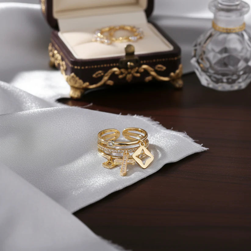 Women's Cross Ring – in Gold