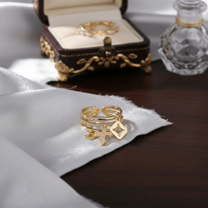 Women's Cross Ring – in Gold