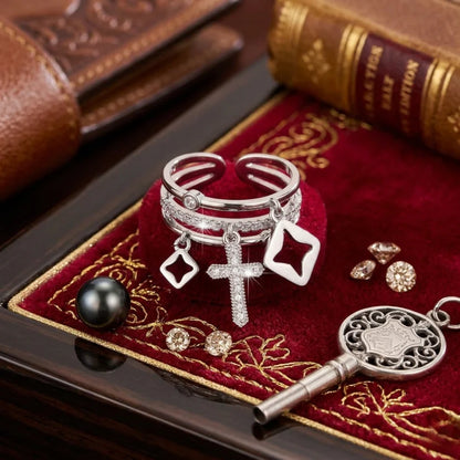 Women's Cross Ring – in Silver