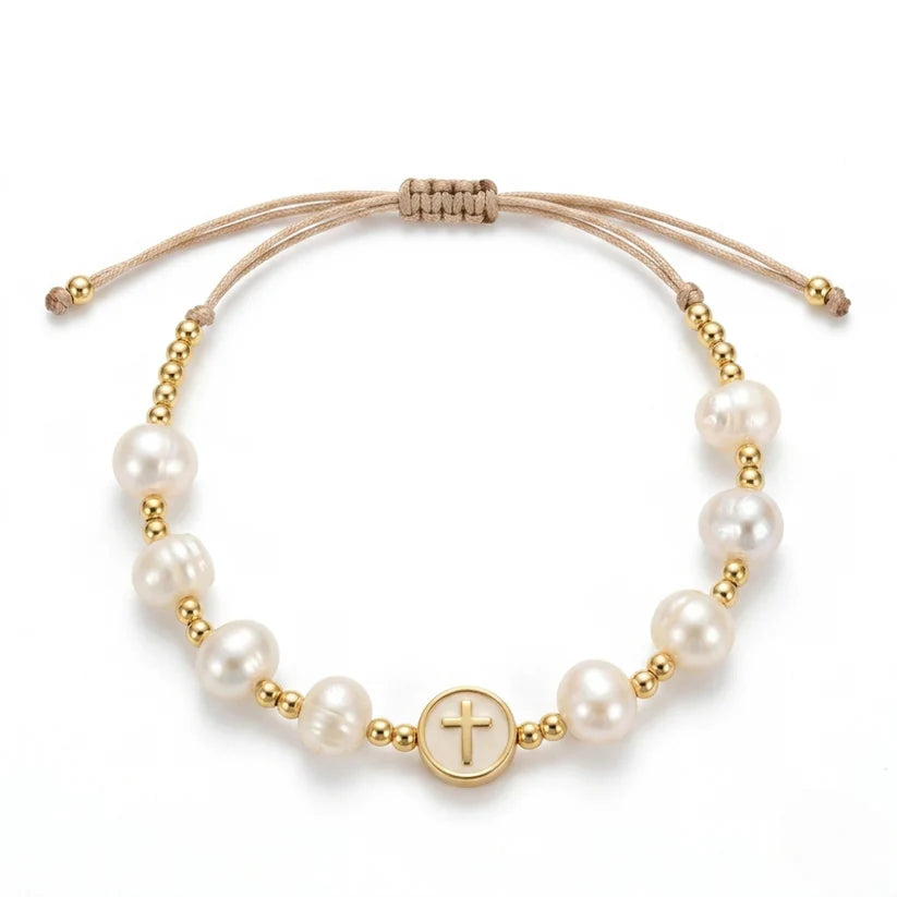 Sacred Cross Pearl Scapular Necklace – Jewelry for Women