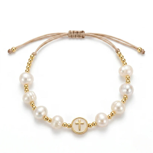 Sacred Cross Pearl Scapular Necklace – Jewelry for Women
