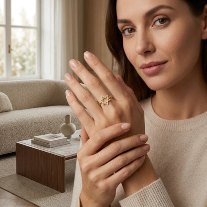 Star of David Ring in Gold christian
