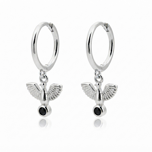 Holy Spirit Dove Earrings – in Silver for Women