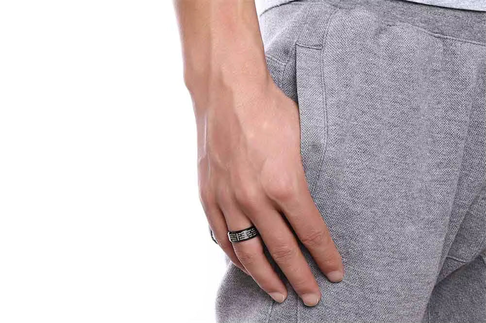 Men's Lord's Prayer Ring – Christian Faith Band