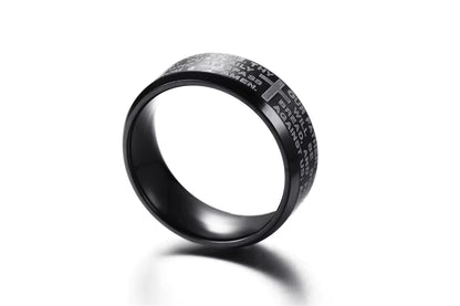 Men's Lord's Prayer Ring – Christian Faith Band