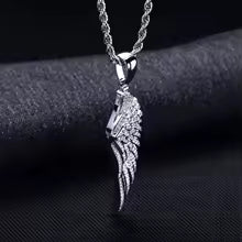 Angel Wing Necklace – in Silver Moissanite Pendant for Men & Women