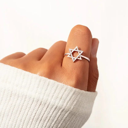 Star of David Ring – in Silver 