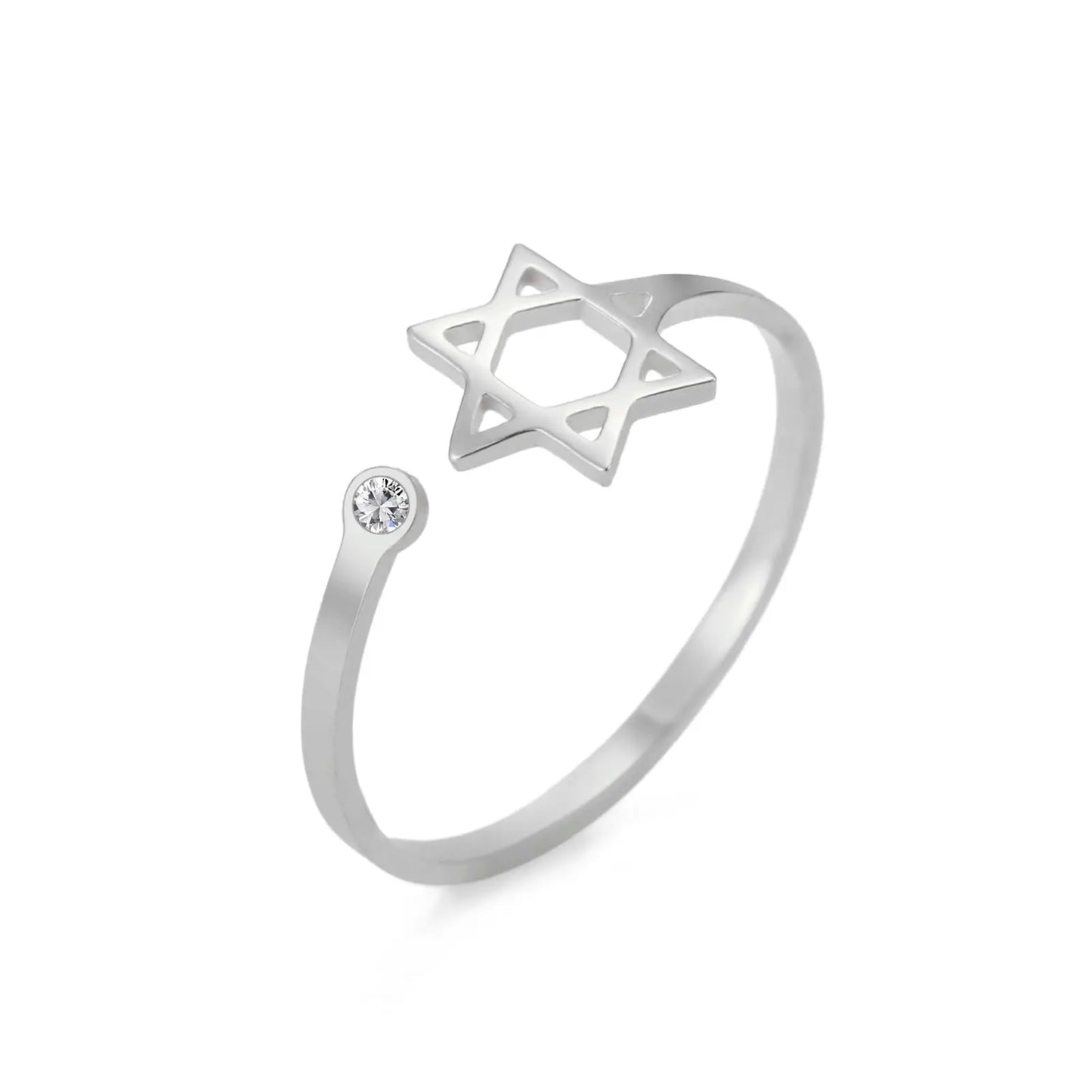Star of David Ring for Women - in Silver