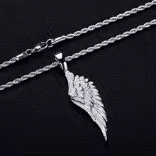 Angel Wing Necklace – in Silver Moissanite Pendant for Men & Women
