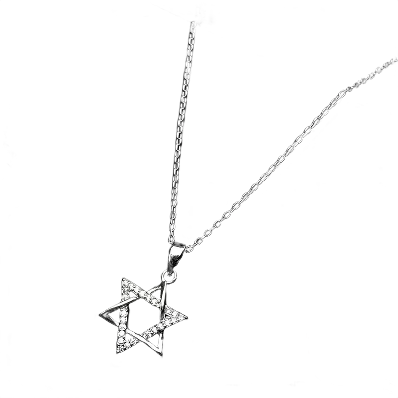 Women's Star of David Necklace - 925 Sterling Silver