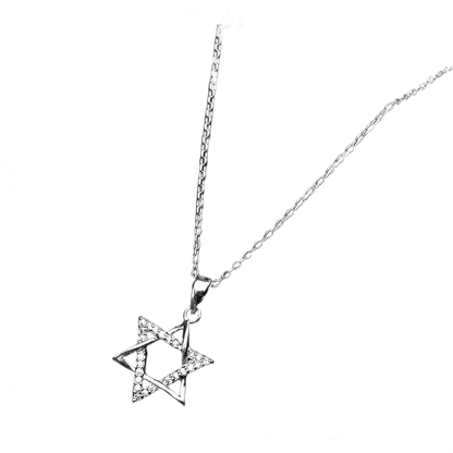 Women's Star of David Necklace - 925 Sterling Silver