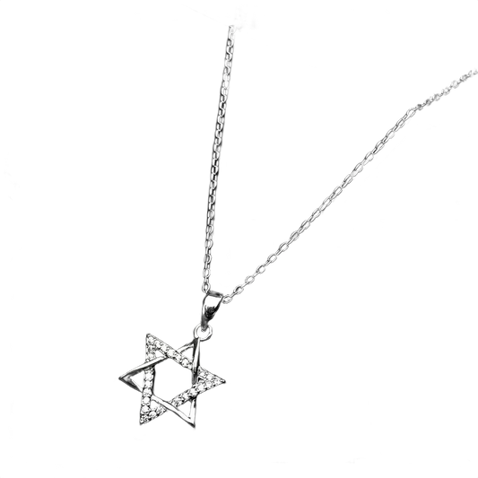 Women's Star of David Necklace - 925 Sterling Silver