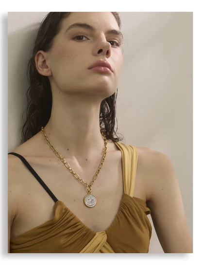 Cherub Necklace – in Gold Christian Angel Pendant
