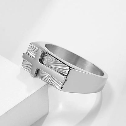 christian cross ring