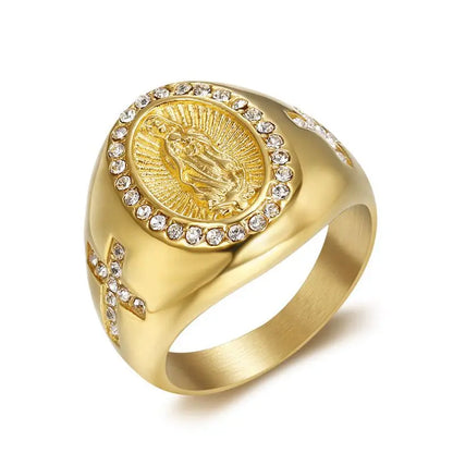Virgin Mary Ring for Women – Gold Faith Ring