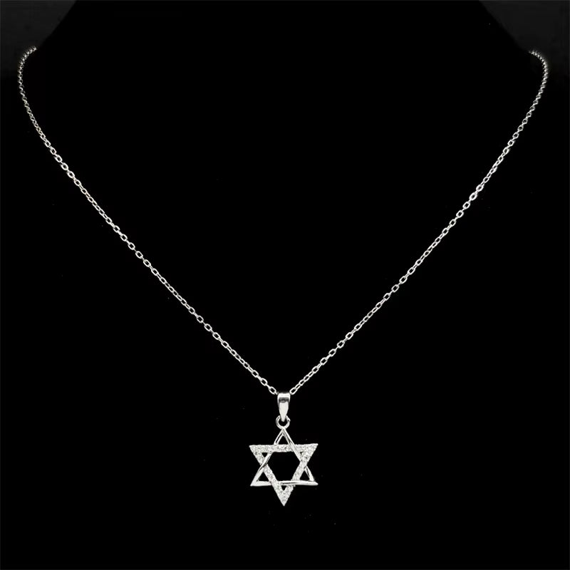Women's Star of David Necklace Sterling Silver