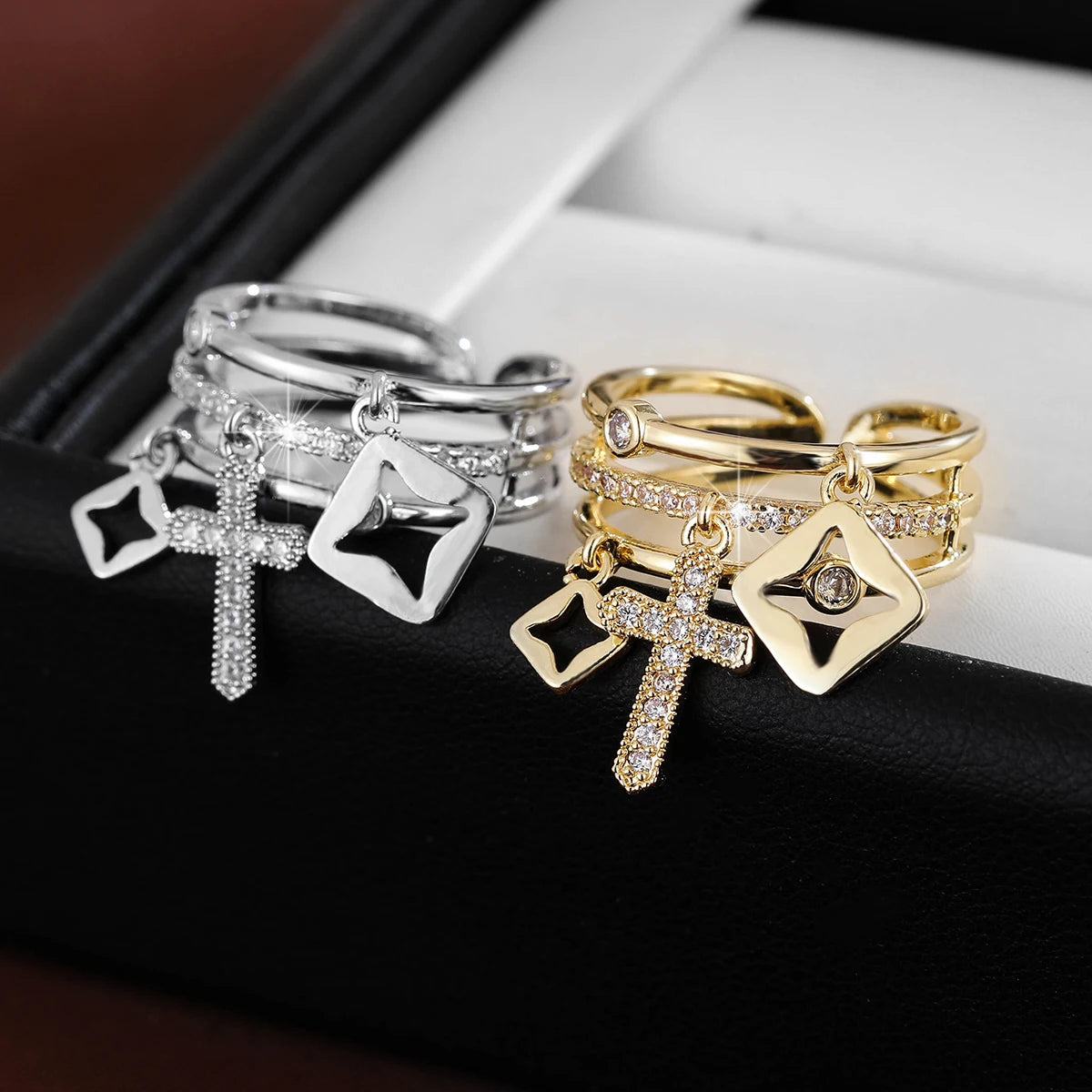 Women's Cross Ring – in Gold