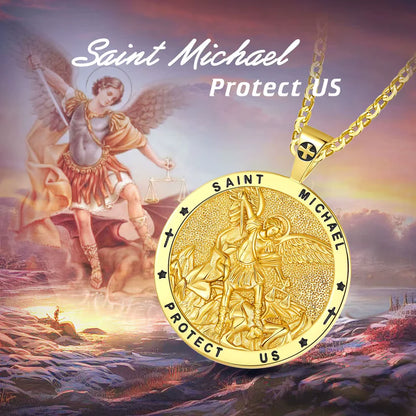 Michael Archangel Necklace – in Gold