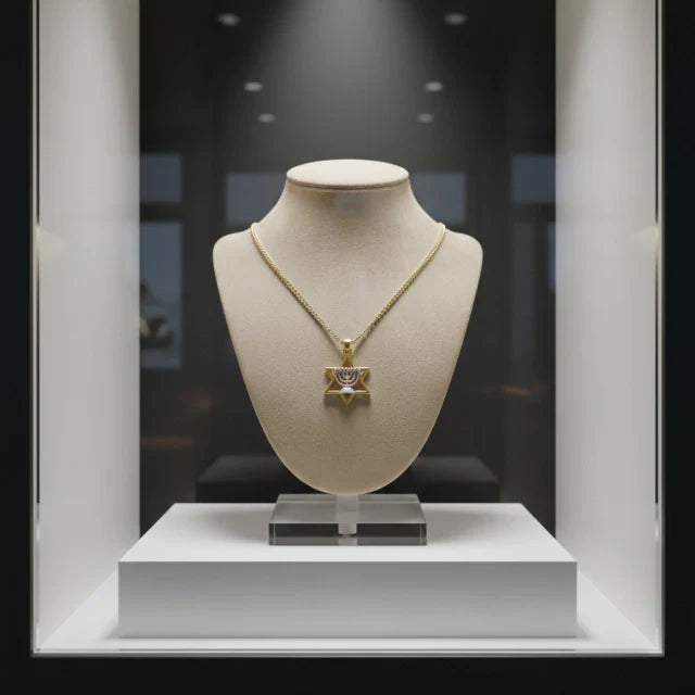 Star of David & Menorah Necklace